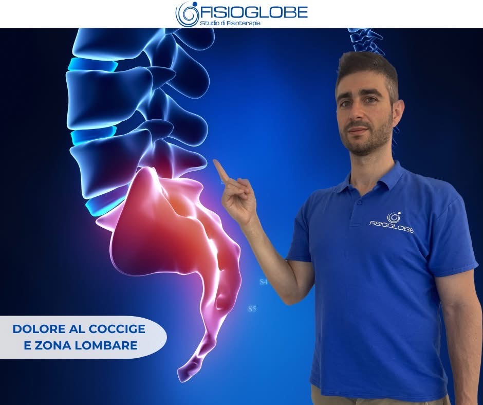 Spina dorsale in 3d con coccige infiammato